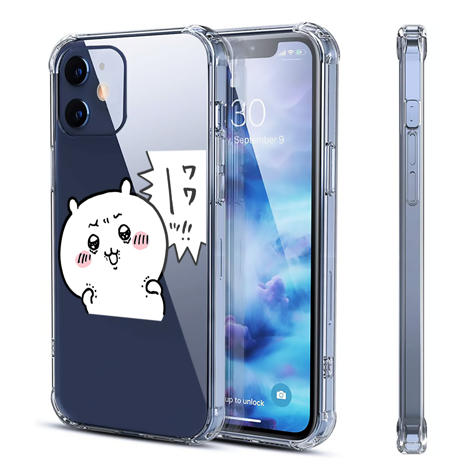 （画像用） ちいかわ ちいかわ Chii-kawa chiikawa 【iPhone 12シリーズ対応】透明スマホケース（クリアソフトケース）